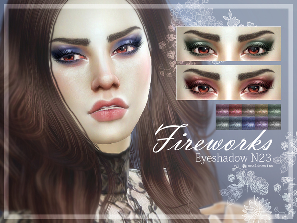 Sims 4 Fireworks Eyeshadow N23 by Pralinesims at TSR