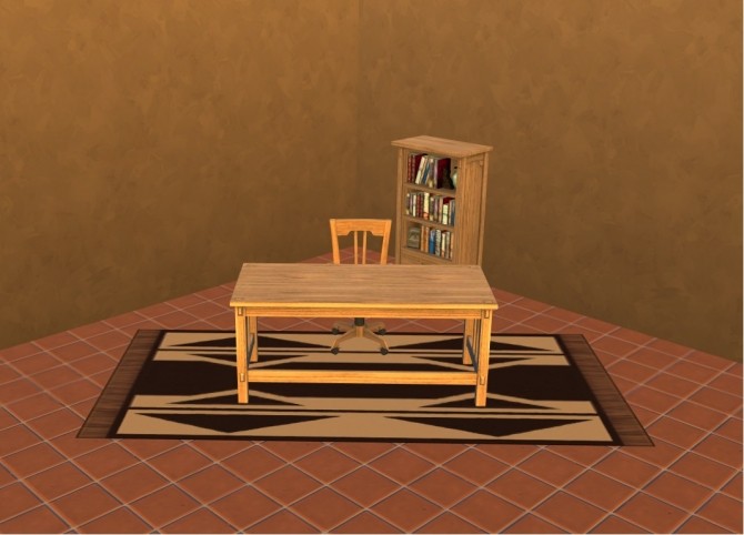 Sims 4 TS3 Mission Style Study Set Converted by Zahkriisos at Mod The Sims