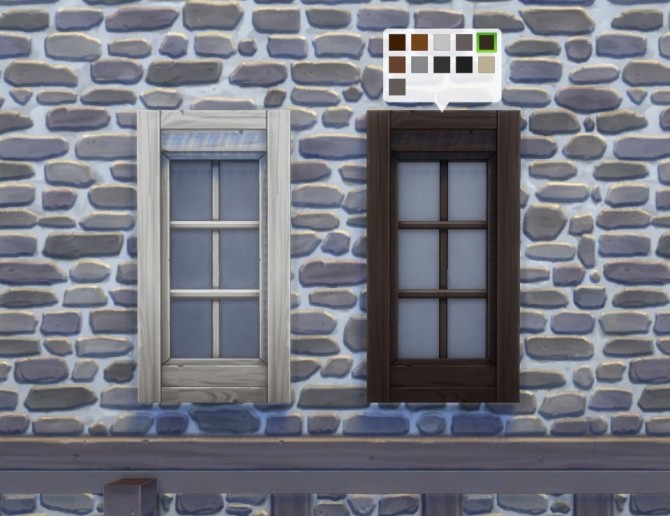 Sims 4 Two Tile House on a Hill Window by plasticbox at Mod The Sims