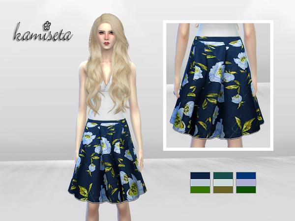 Sims 4 Spring Bloom Skirt by McLayneSims at TSR