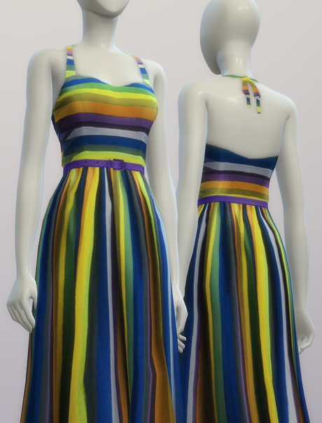 Sims 4 Stripe dress at Rusty Nail