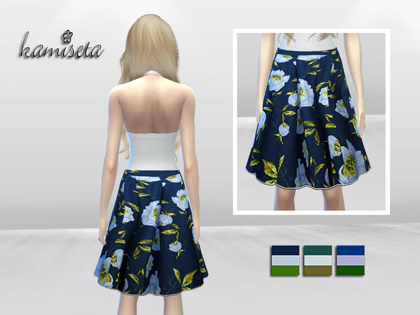 Sims 4 Spring Bloom Skirt by McLayneSims at TSR