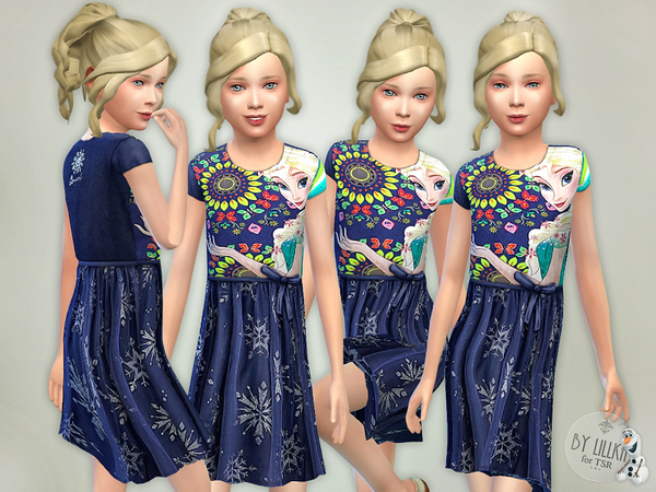 Sims 4 Frozen Dress by lillka at TSR