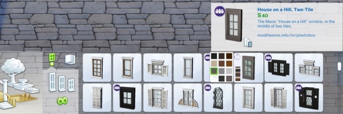 Sims 4 Two Tile House on a Hill Window by plasticbox at Mod The Sims