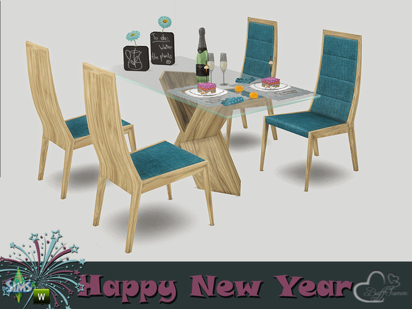 Sims 4 New Year 2016 Dining by BuffSumm at TSR