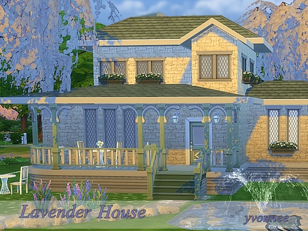 Sims 4 House Lavender by yvonnee at TSR