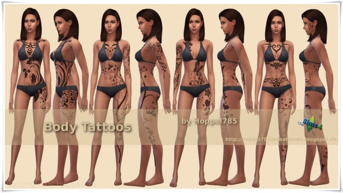 Sims 4 Body Tattoos at Hoppel785