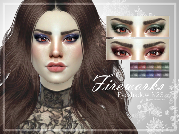 Sims 4 Fireworks Eyeshadow N23 by Pralinesims at TSR