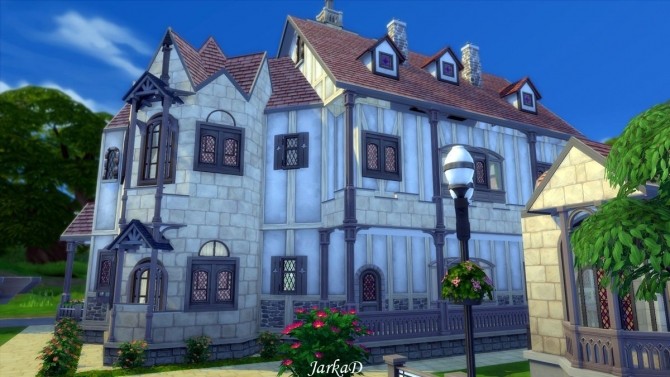 Sims 4 Tudor II – TVRZ house at JarkaD Sims 4 Blog