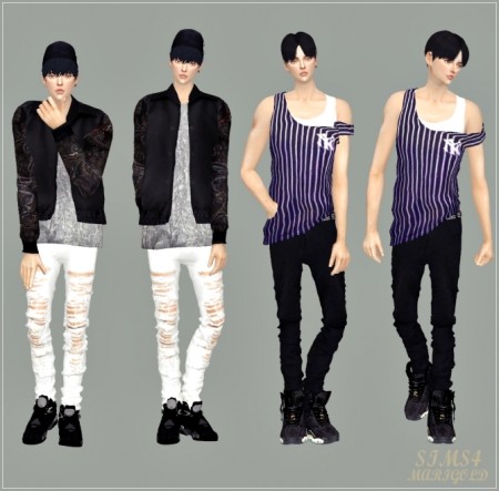 Male black&white jeans at Marigold » Sims 4 Updates