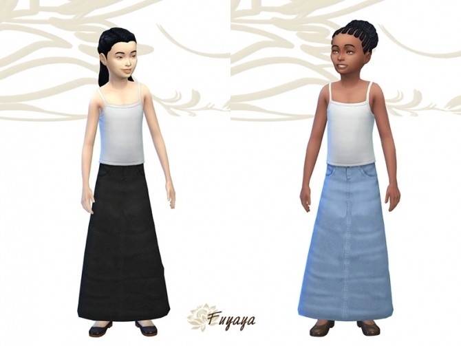 Sims 4 Natean skirt by Fuyaya at Sims Artists