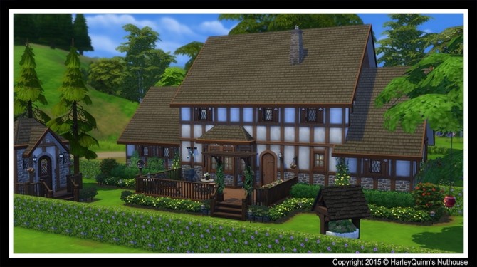 Sims 4 The Woodbury house at Harley Quinn’s Nuthouse
