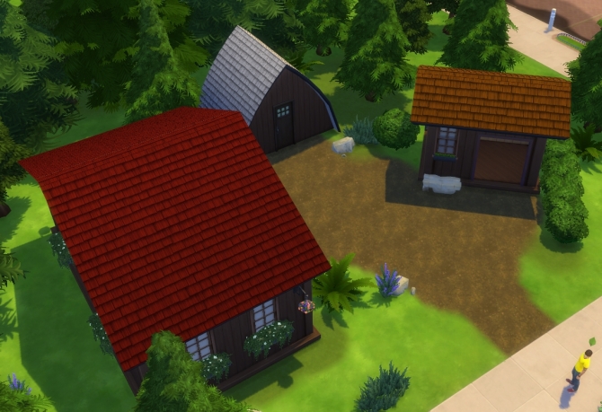 Wooden Weathered Roof by Dalax at TSR » Sims 4 Updates