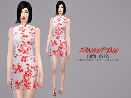Chiyo dress by tangerine at Sims Fans