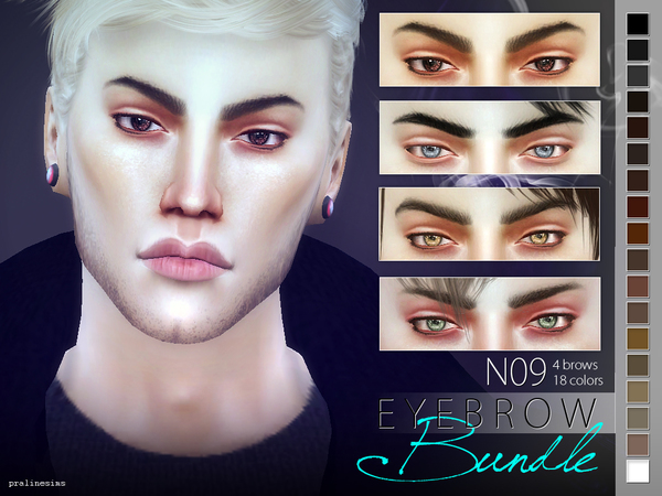 Sims 4 Eyebrow Bundle N09 at TSR