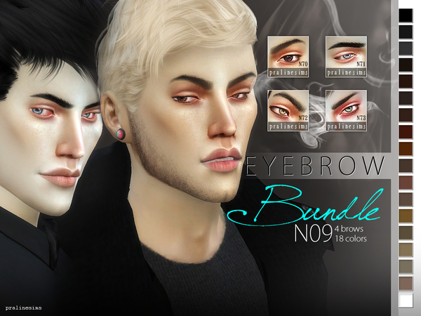 Sims 4 Eyebrow Bundle N09 at TSR