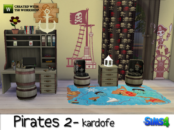 Sims 4 Pirates 2 bedroom by kardofe at TSR
