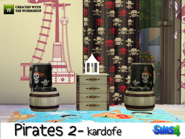Sims 4 Pirates 2 bedroom by kardofe at TSR