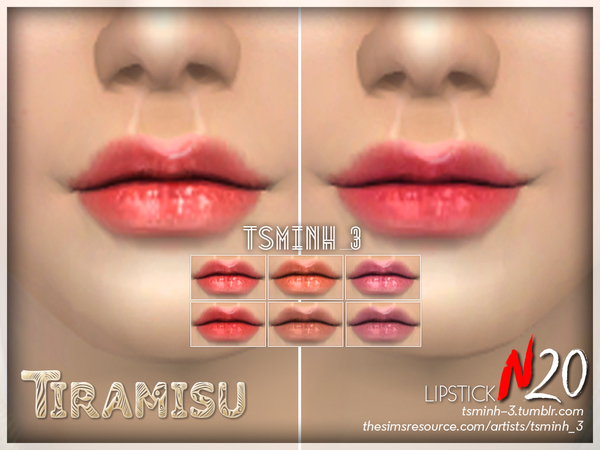 Sims 4 TIRAMISU Lipstick by tsminh 3 at TSR