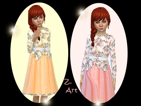 Sims 4 Shiny Drops dress by Zuckerschnute20 at TSR