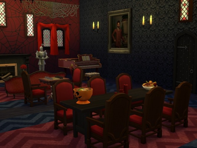 Sims 4 Dark Mansion (No CC) at Tatyana Name