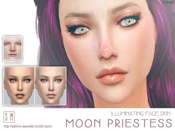 Sims 4 Moon Priestess Illuminating Face Skin by Screaming Mustard at TSR