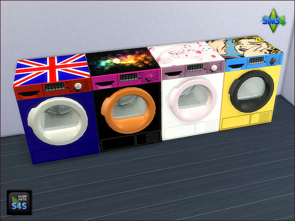Sims 4 4 washing machines and dryer sets by Mabra at Arte Della Vita