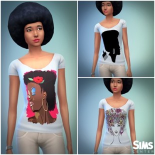 Afro shirt by Leonardo Luis at ts4br – Sims Center
