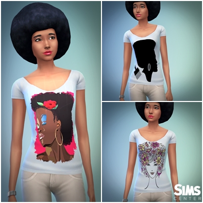 Sims 4 Afro shirt by Leonardo Luis at ts4br – Sims Center