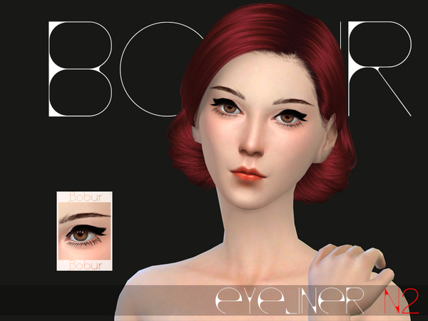 Sims 4 Eyeliner N02 by Bobur at TSR