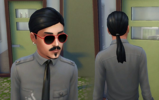 Sims 4 Ponytail Low Conversion for Men at My Stuff