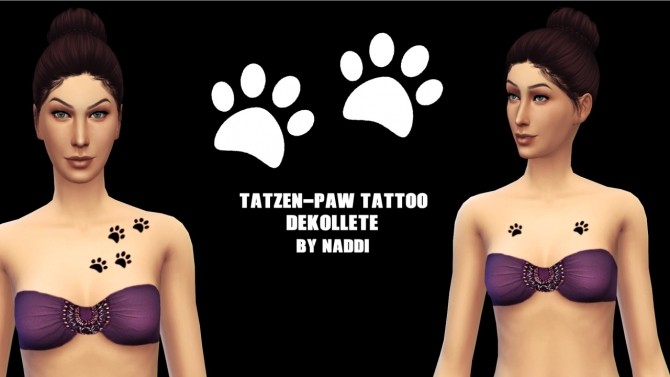 Sims 4 Paw Tattoo at Naddi