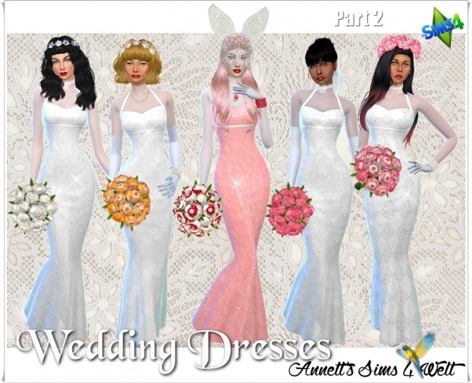 Sims 4 Wedding Dresses Part 2 at Annett’s Sims 4 Welt