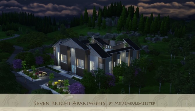 Sims 4 Seven Knight Apartments by MrDemeulemeester at Mod The Sims
