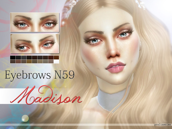Sims 4 5 Eyebrows Minipack N07 by Pralinesims at TSR