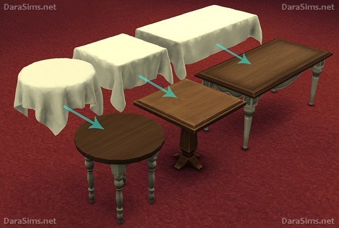 Sims 4 Tablecloth Set at Dara Sims