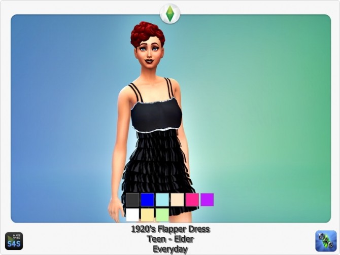 Sims 4 1920s flapper dress at Sims 4 Studio