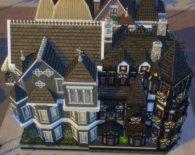 Sims 4 Old Town District with Victorian style Shops by HiddenMoon at Mod The Sims