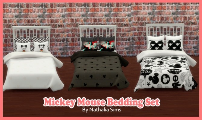 Sims 4 Mickey Bedding Set at Nathalia Sims