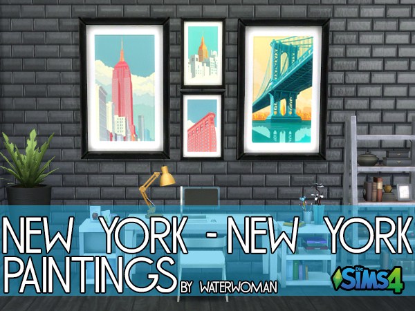 Sims 4 New York Prints at Akisima