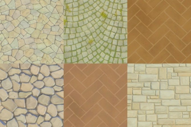 Sims 4 BG World/Wall/Terrain Stone Floors by plasticbox at Mod The Sims