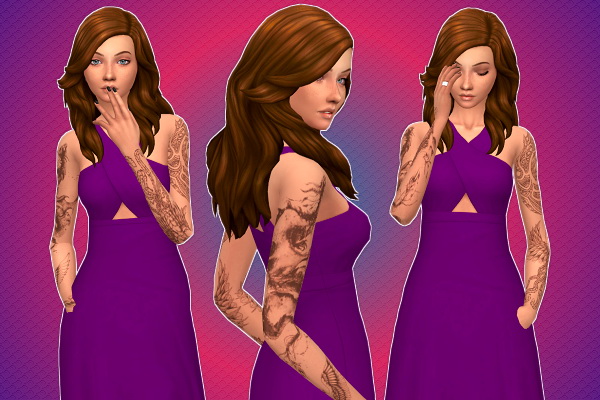 Sims 4 Cross Strap Dress Recolor by eightysixsims at SimsWorkshop