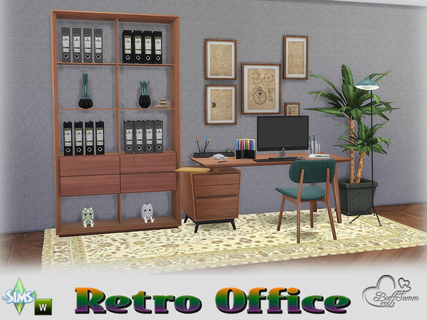 Retro Office by BuffSumm at TSR » Sims 4 Updates