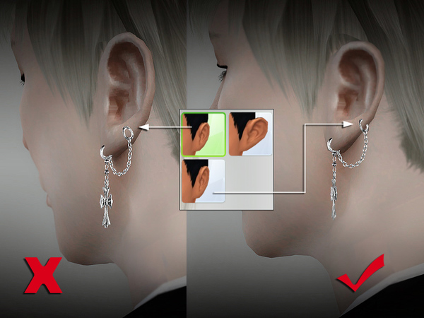 Sims 4 Earrings 01(M) by S Club LL at TSR