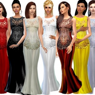 SoLovely dress by Paogae at TSR » Sims 4 Updates