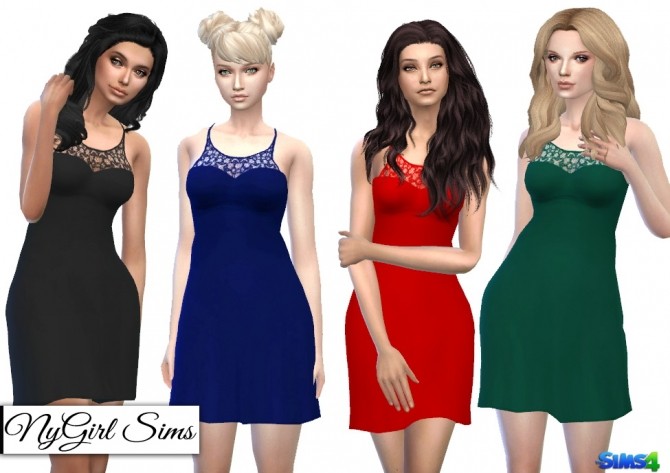 Sims 4 Lace Top Sundress at NyGirl Sims