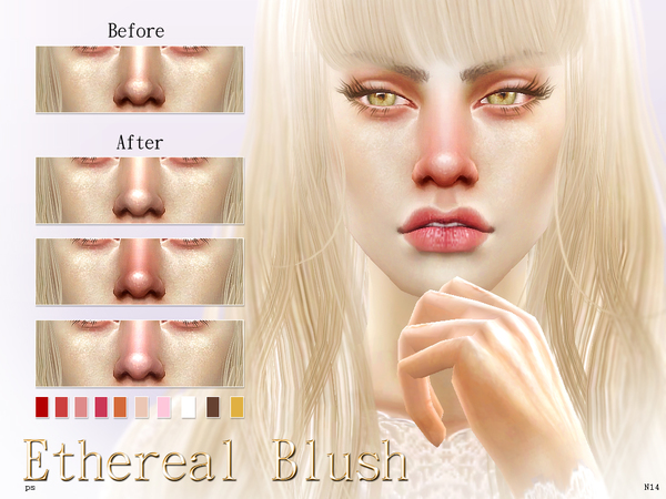 Sims 4 Ethereal Blusher N14 by Pralinesims at TSR