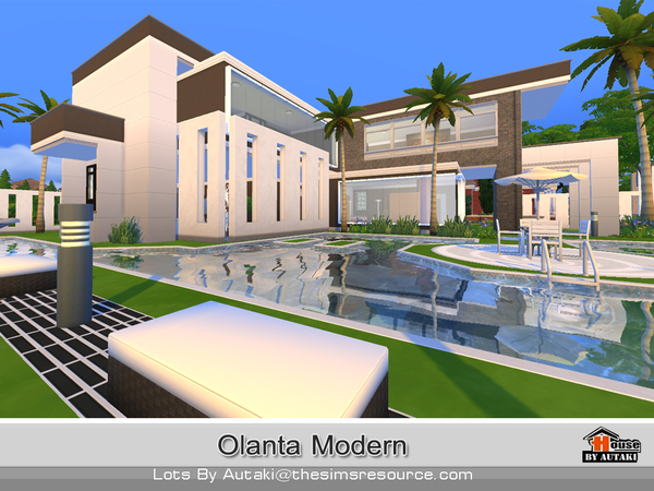 Sims 4 Olanta Modern house by Autaki at TSR