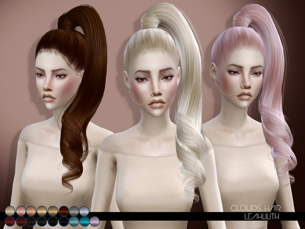 Sims 4 Clouds Hair by Leah Lillith at TSR