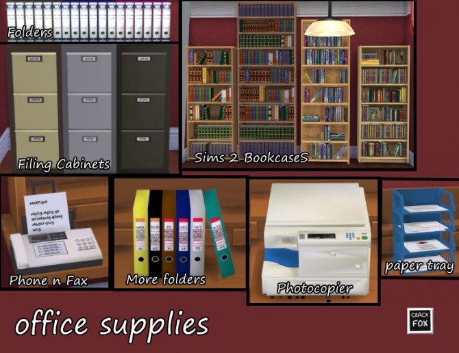 Sims 4 Office Supplies at SimLifeCC